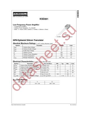 KSD261CYTA datasheet  